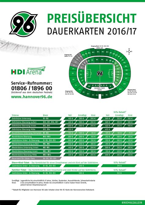 hannover 96 tickets preise